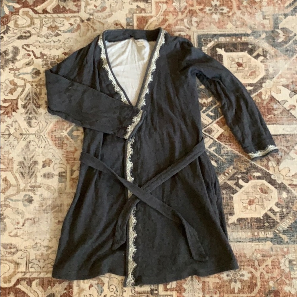 Aerie Robe with Lace Detail